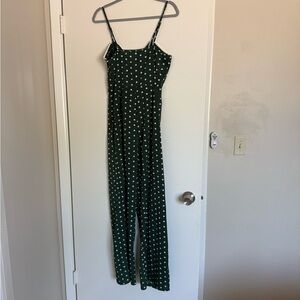 Zaful Green and White Polka Dot Jumpsuit